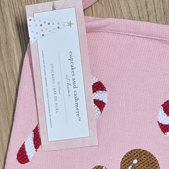 NWT Cupcakes and Cashmere Pink Gingerbread Stocking - Picture 4 of 4